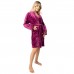 DKNY γυναικεία ρόμπα φλις με τσέπες σε χρώμα magenta,άνετη γραμμή,100% polyester YI2122688F-580
