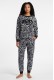 DKNY γυναικεία φλις πυτζάμα (homewear) με animal σχέδιο, άνετη γραμμή, 94%polyester, 6%elastane YI80130-045