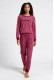 DKNY γυναικεία βαμβακερή πυτζάμα (homewear) σε μπορντώ και ροζ χρώμα, άνετη γραμμή, 58%cotton,37%viscose,5%elastane YI80140F-677