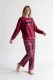 DKNY γυναικεία φλις πυτζάμα (homewear) σε μποντω χρώμα με καρο παντελόνι, άνετη γραμμή, 94%polyester, 6%elastane YI80142F-644