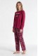 DKNY γυναικεία φλις πυτζάμα (homewear) σε μποντω χρώμα με καρο παντελόνι, άνετη γραμμή, 94%polyester, 6%elastane YI80142F-644