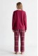 DKNY γυναικεία φλις πυτζάμα (homewear) σε μποντω χρώμα με καρο παντελόνι, άνετη γραμμή, 94%polyester, 6%elastane YI80142F-644