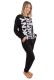 DKNY γυναικεία φλις πυτζάμα (homewear) σε μαύρο χρώμα με λευκά γράμματα, άνετη γραμμή,95%polyester, 5%elastane YI90063-056