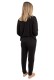 DKNY γυναικεία φλις πυτζάμα (homewear) σε μαύρο χρώμα με λευκά γράμματα, άνετη γραμμή,95%polyester, 5%elastane YI90063-056
